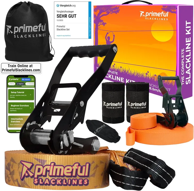 Primeful Slackline-Set mit Trainingsline